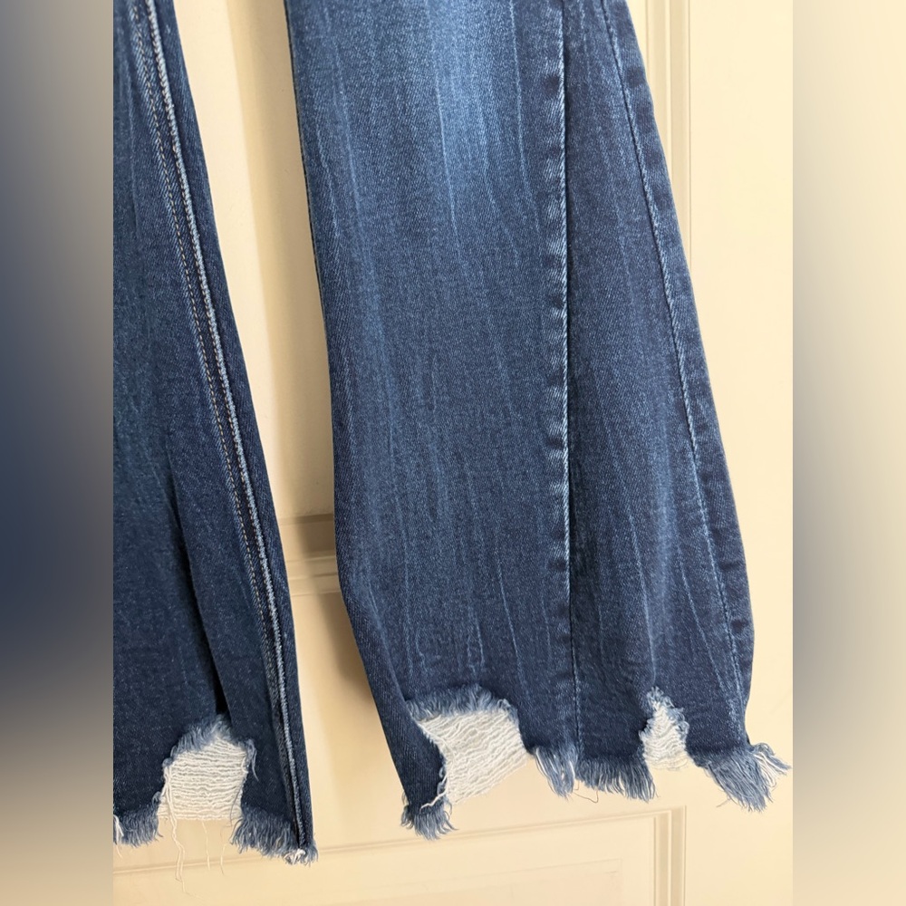KanCan Dark Blue Wide Leg girls Jeans sz 10 western rodeo boho hippie Nashville - Picture 4 of 10